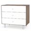 Merlin 3 drawer Dresser White/Walnut - Oeuf NYC